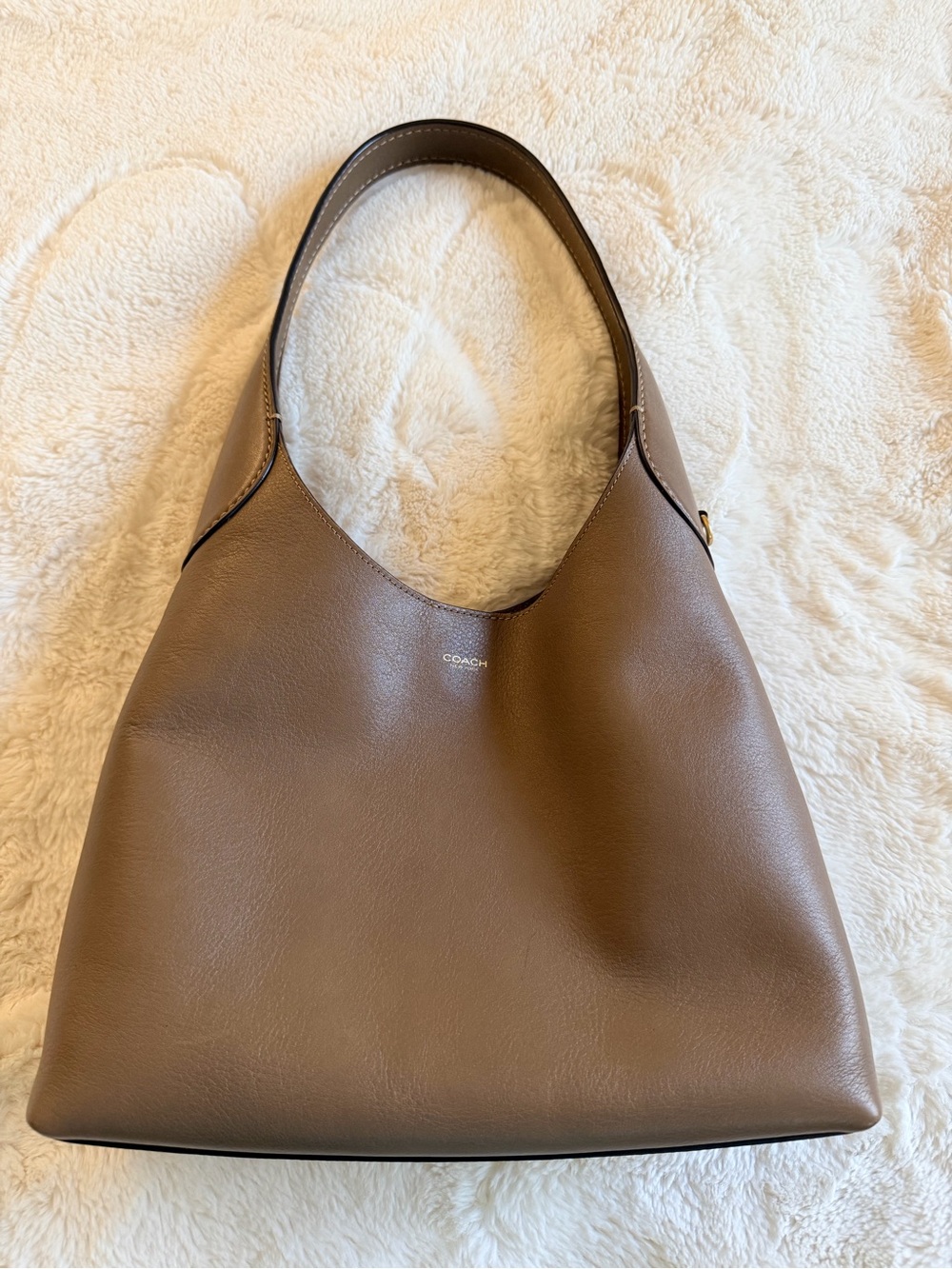 Coach Brooklyn 28 Brown Leather Shoulder Hobo Bag